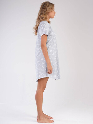 Купить Хлопковая ночная сорочка с коротким рукавом VIENETTA 2123511089 в Украина в Lingerie.ua - Одяг для дому та відпочинку, Фото 2