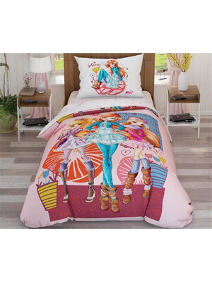 Купить Односпальный комплект постельного белья TAC Disney Winx Flowers с простыней на резинке в Украина в Lingerie.ua - Одяг для дому та відпочинку, Фото 2