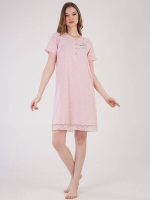 Купить Хлопковая ночная сорочка с кружевом VIENETTA 2113940000 в Украина в Lingerie.ua - Одяг для дому та відпочинку, Фото 2