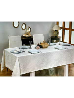 Скатерть с гипюровым полотном и салфетками MAISON D`OR Plain&Lace 