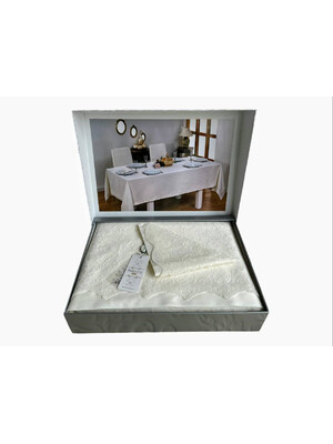 Купить Скатерть с гипюровым полотном и салфетками MAISON D`OR Plain&Lace  в Украина в Lingerie.ua - Одяг для дому та відпочинку, Фото 3