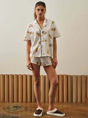 Купить Хлопковая пижама с шортами и рубашкой на пуговицах HAYS 27369 в Украина в Lingerie.ua - Одяг для дому та відпочинку, Фото 7