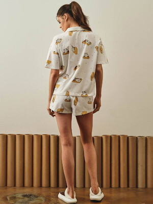 Купить Хлопковая пижама с шортами и рубашкой на пуговицах HAYS 27369 в Украина в Lingerie.ua - Одяг для дому та відпочинку, Фото 6