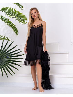 Купить Шелковая сорочка пеньюар на бретельках LINGERIE 170426 в Украина в Lingerie.ua - Одяг для дому та відпочинку, Фото 5