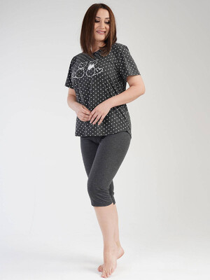 Купить Хлопковая пижама с капри VIENETTA 3031940451 в Украина в Lingerie.ua - Одяг для дому та відпочинку, Фото 2