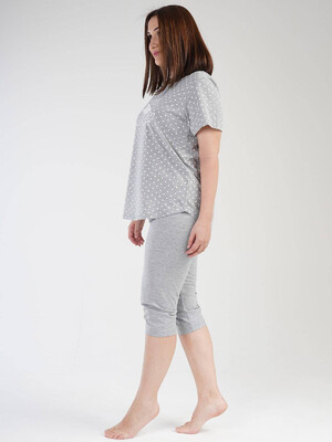 Купить Хлопковая пижама с капри VIENETTA 3031940451 в Украина в Lingerie.ua - Одяг для дому та відпочинку, Фото 3