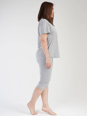 Купить Хлопковая пижама с капри VIENETTA 3031940451 в Украина в Lingerie.ua - Одяг для дому та відпочинку, Фото 4