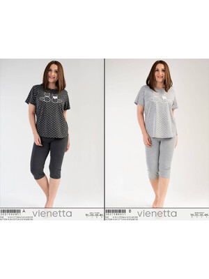 Купить Хлопковая пижама с капри VIENETTA 3031940451 в Украина в Lingerie.ua - Одяг для дому та відпочинку, Фото 6