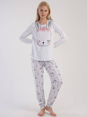 Купить Хлопковый комплект с брюками на манжете VIENETTA 3032610782 в Украина в Lingerie.ua - Одяг для дому та відпочинку, Фото 4