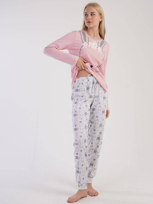 Купить Хлопковый комплект с брюками на манжете VIENETTA 3032610782 в Украина в Lingerie.ua - Одяг для дому та відпочинку, Фото 5