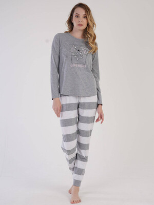 Купить Бавовняна піжама зі штанами в смужку VIENETTA 3031530000 в Украина