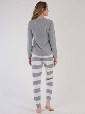 Купить Хлопковая пижама с брюками в полоску VIENETTA 3031530000 в Украина в Lingerie.ua - Одяг для дому та відпочинку, Фото 2