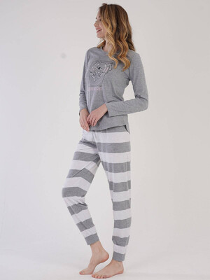 Купить Хлопковая пижама с брюками в полоску VIENETTA 3031530000 в Украина в Lingerie.ua - Одяг для дому та відпочинку, Фото 5