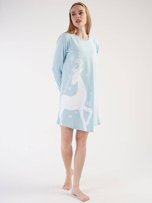 Купить Хлопковая туника с длинным рукавом VIENETTA 3031290000 в Украина в Lingerie.ua - Одяг для дому та відпочинку, Фото 6