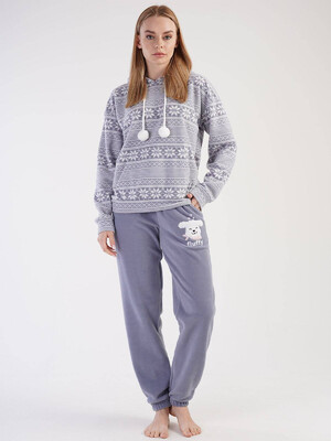 Купить Флисовый домашний костюм с капюшоном VIENETTA 3030233972 в Украина в Lingerie.ua - Одяг для дому та відпочинку, Фото 1