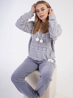 Купить Флисовый домашний костюм с капюшоном VIENETTA 3030233972 в Украина в Lingerie.ua - Одяг для дому та відпочинку, Фото 7