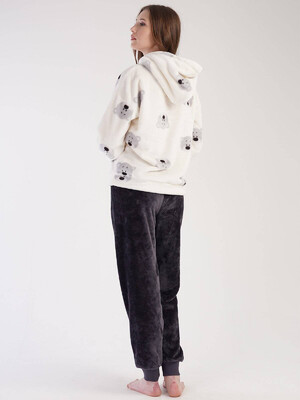 Купить Плюшевый тёплый комплект  с худи из велсофтатVIENETTA 3030660230 в Украина в Lingerie.ua - Одяг для дому та відпочинку, Фото 3