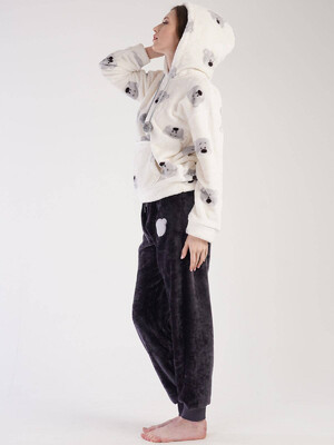 Купить Плюшевый тёплый комплект  с худи из велсофтатVIENETTA 3030660230 в Украина в Lingerie.ua - Одяг для дому та відпочинку, Фото 5