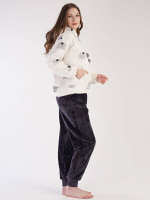 Купить Плюшевый тёплый комплект  с худи из велсофтатVIENETTA 3030660230 в Украина в Lingerie.ua - Одяг для дому та відпочинку, Фото 8