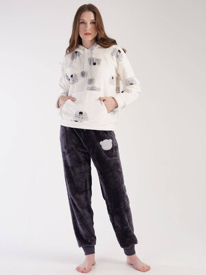 Купить Плюшевый тёплый комплект  с худи из велсофтатVIENETTA 3030660230 в Украина в Lingerie.ua - Одяг для дому та відпочинку, Фото 9