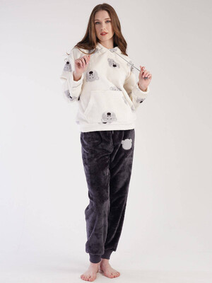 Купить Плюшевый тёплый комплект  с худи из велсофтатVIENETTA 3030660230 в Украина в Lingerie.ua - Одяг для дому та відпочинку, Фото 10