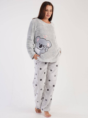 Купить Теплый домашний костюм из велсофта VIENETTA 3040662874 в Украина в Lingerie.ua - Одяг для дому та відпочинку, Фото 2