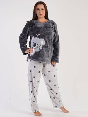 Купить Теплый домашний костюм из велсофта VIENETTA 3040662874 в Украина в Lingerie.ua - Одяг для дому та відпочинку, Фото 4