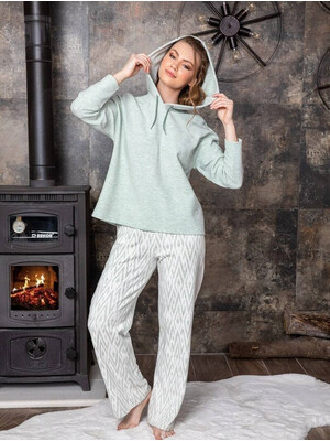 Купить Кашемировый костюм с капюшоном MISSENDO U6737 в Украина в Lingerie.ua - Одяг для дому та відпочинку, Фото 3