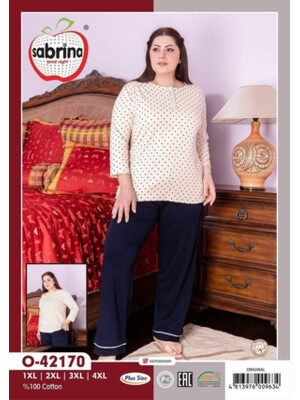 Купить Бавовняна піжама зі штанами SABRINA О-42170 в Украина в Lingerie.ua - Одяг для дому та відпочинку, Фото 6