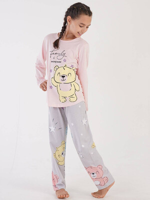 Купить Хлопковая пижама с длинным рукавом VIENETTA KIDS 3051331510 в Украина в Lingerie.ua - Одяг для дому та відпочинку, Фото 5