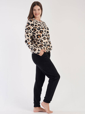 Купить Флисовый костюм с леопардовым принтом VIENETTA 3031640280 в Украина в Lingerie.ua - Одяг для дому та відпочинку, Фото 3
