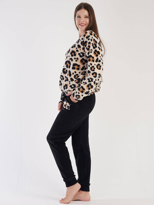 Купить Флисовый костюм с леопардовым принтом VIENETTA 3031640280 в Украина в Lingerie.ua - Одяг для дому та відпочинку, Фото 5