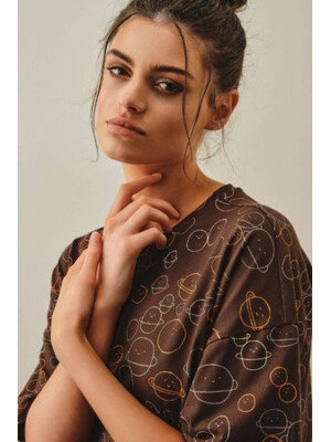 Купить Хлопковая туника с коротким рукавом HAYS 27146 в Украина в Lingerie.ua - Одяг для дому та відпочинку, Фото 6