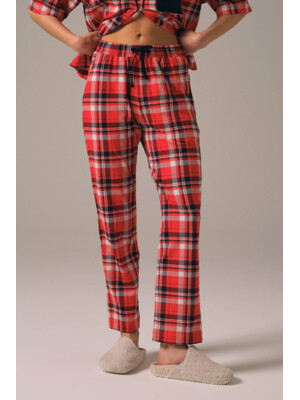 Купить Классическая пижама в клетку с коротким рукавом HAYS 27461 в Украина в Lingerie.ua - Одяг для дому та відпочинку, Фото 4