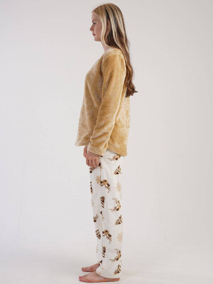 Купить Теплая пижама из велсофта с принтом VIENETTA 3040760168 в Украина в Lingerie.ua - Одяг для дому та відпочинку, Фото 4