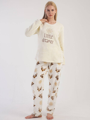 Купить Теплая пижама из велсофта с принтом VIENETTA 3040760168 в Украина в Lingerie.ua - Одяг для дому та відпочинку, Фото 6