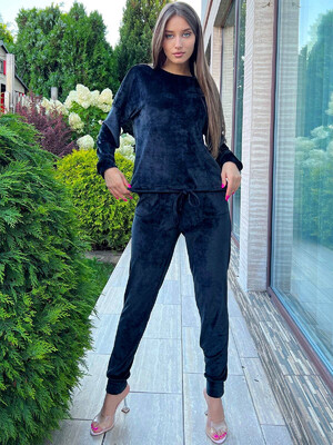 Купить Велюровый костюм большого размера с джоггерами LINGERIE 170644-П в Украина в Lingerie.ua - Одяг для дому та відпочинку, Фото 2