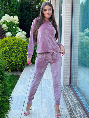 Купить Велюровый костюм большого размера с джоггерами LINGERIE 170644-П в Украина в Lingerie.ua - Одяг для дому та відпочинку, Фото 15