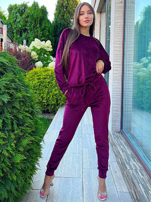 Купить Велюровый костюм большого размера с джоггерами LINGERIE 170644-П в Украина в Lingerie.ua - Одяг для дому та відпочинку, Фото 7