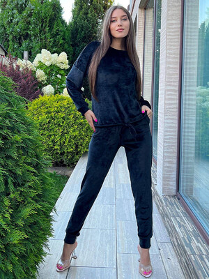 Купить Велюровый костюм большого размера с джоггерами LINGERIE 170644-П в Украина в Lingerie.ua - Одяг для дому та відпочинку, Фото 5