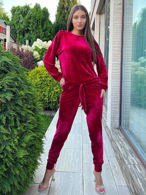 Купить Велюровый костюм большого размера с джоггерами LINGERIE 170644-П в Украина в Lingerie.ua - Одяг для дому та відпочинку, Фото 4