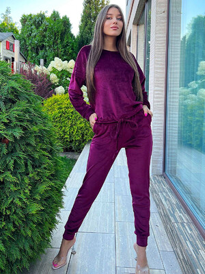 Купить Велюровый костюм большого размера с джоггерами LINGERIE 170644-П в Украина в Lingerie.ua - Одяг для дому та відпочинку, Фото 3