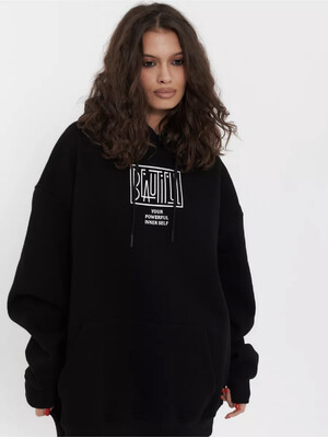 Купить ОПТОМ Тепле жіноче худі оверсайз Little Secret 2462 в Украина в Lingerie.ua - Одяг для дому та відпочинку, Фото 3