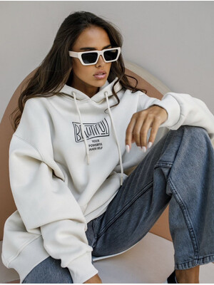 Купить ОПТОМ Тепле жіноче худі оверсайз Little Secret 2462 в Украина в Lingerie.ua - Одяг для дому та відпочинку, Фото 4