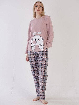 Купить Флисовый костюм с брюками в клетку VIENETTA 3041895844 в Украина в Lingerie.ua - Одяг для дому та відпочинку, Видео