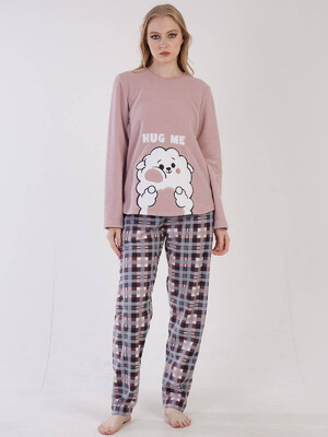 Купить Флисовый костюм с брюками в клетку VIENETTA 3041895844 в Украина в Lingerie.ua - Одяг для дому та відпочинку, Фото 3