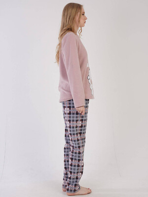Купить Флисовый костюм с брюками в клетку VIENETTA 3041895844 в Украина в Lingerie.ua - Одяг для дому та відпочинку, Фото 4