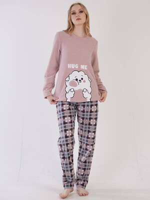 Купить Флисовый костюм с брюками в клетку VIENETTA 3041895844 в Украина в Lingerie.ua - Одяг для дому та відпочинку, Фото 5