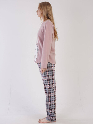 Купить Флисовый костюм с брюками в клетку VIENETTA 3041895844 в Украина в Lingerie.ua - Одяг для дому та відпочинку, Фото 6