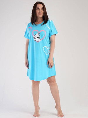 Купить Хлопковая туника с коротким рукавом VIENETTA 3040150000 в Украина в Lingerie.ua - Одяг для дому та відпочинку, Фото 3